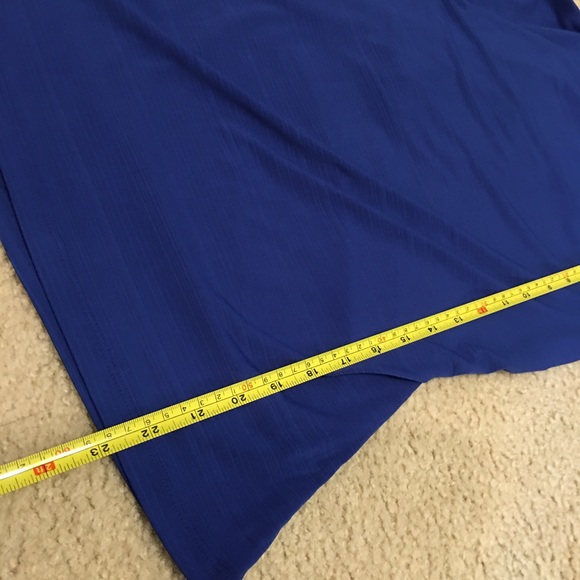 Heart Soul blue Keyhole Ruffle Front Bodycon Blouse Top Size XL - Picture 11 of 16